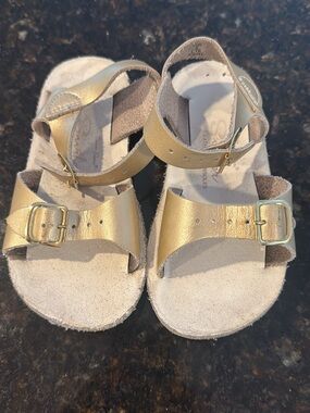 Gold Buckle Kids Sandals with Adjustable Straps
